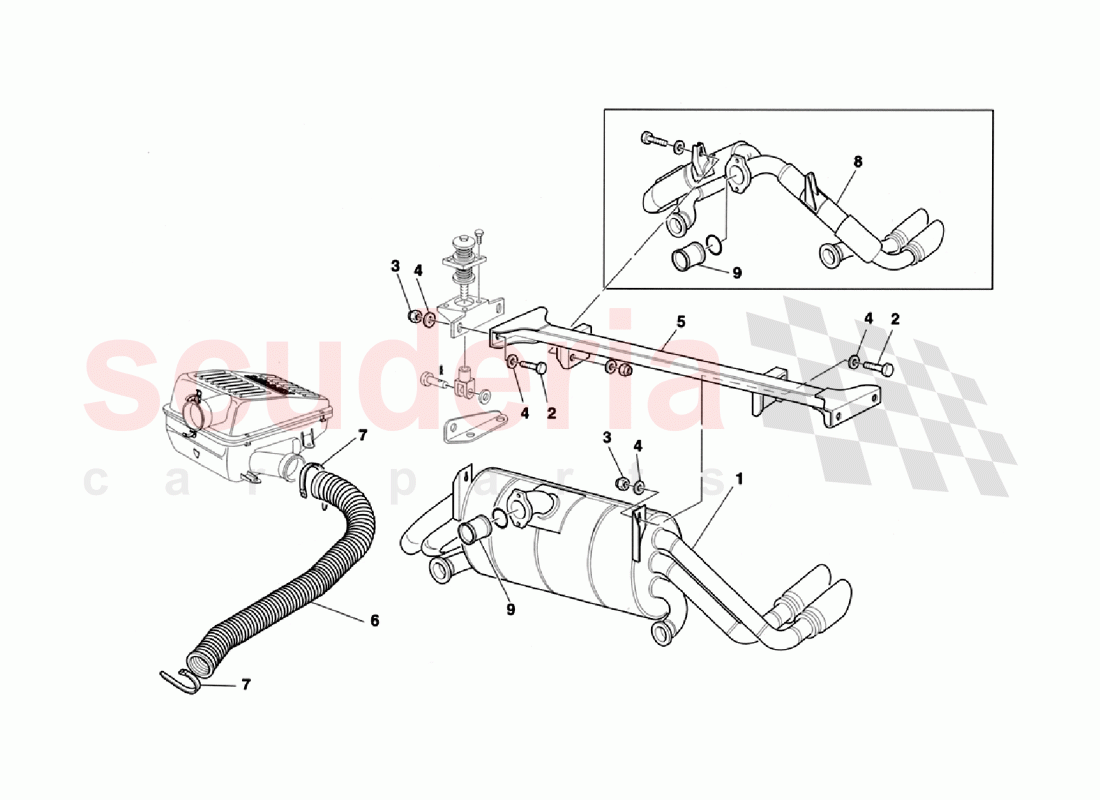 Exhaust System - Air Intake of Ferrari Ferrari 355 Challenge (1996)