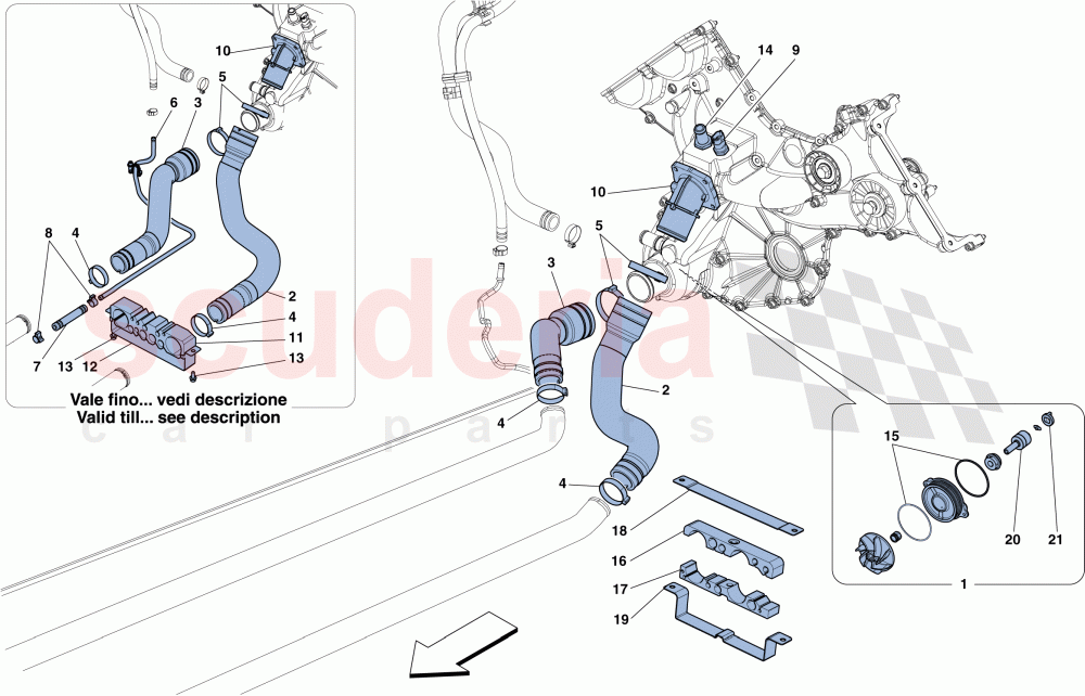 COOLING - WATER PUMP of Ferrari Ferrari 458 Italia