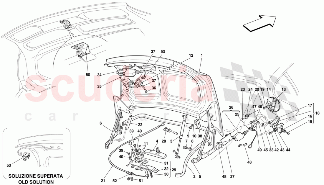 TRUNK HOOD BONNET AND PETROL COVER of Ferrari Ferrari 456 GT/GTA