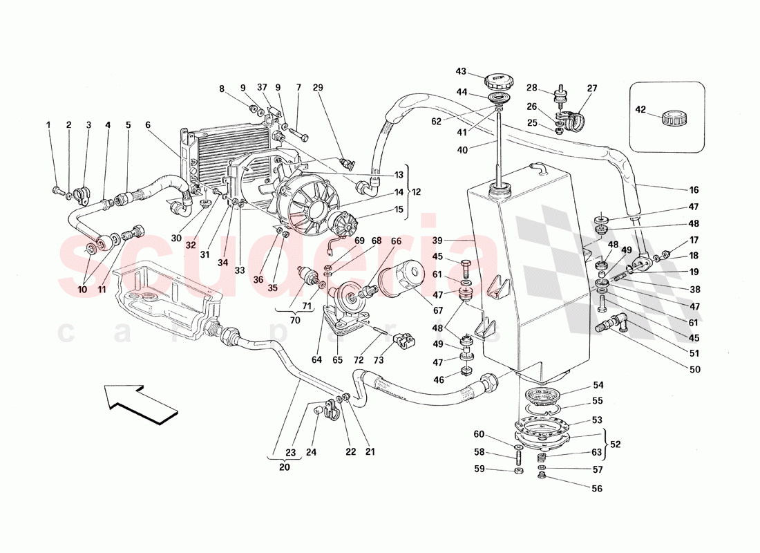 Lubrication System of Ferrari Ferrari 348 TS (1993)