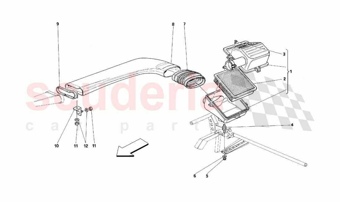 Air intake of Ferrari Ferrari 512 TR