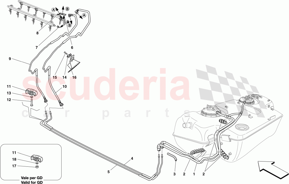 FUEL SYSTEM of Ferrari Ferrari 599 GTO