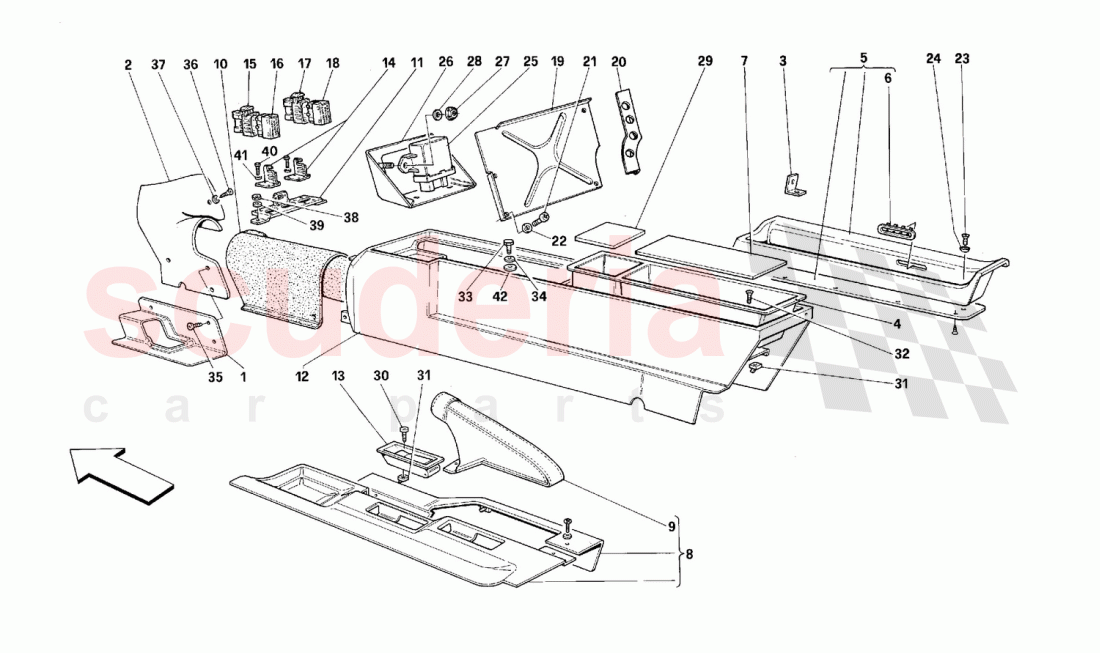 Central tunnel -Not for USA- of Ferrari Ferrari 512 M