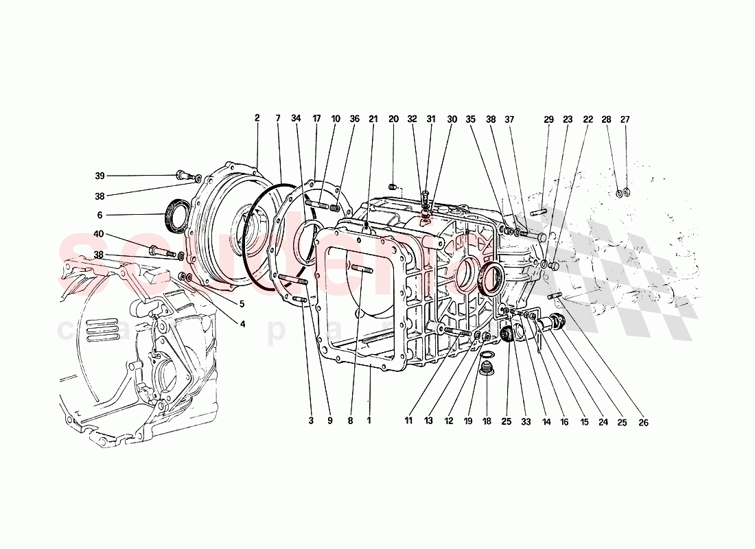 Differential Housing of Ferrari Ferrari 288 GTO