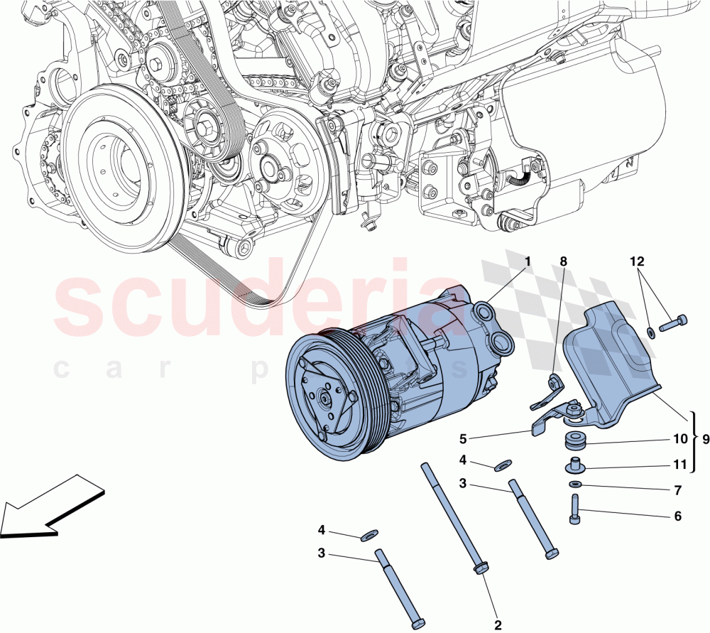 AC SYSTEM COMPRESSOR of Ferrari Ferrari 458 Speciale Aperta