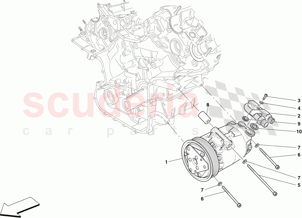 AC SYSTEM COMPRESSOR of Ferrari Ferrari 430 Scuderia