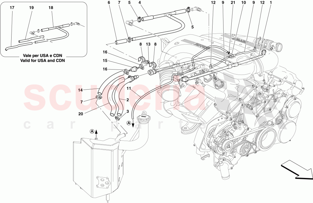 BLOW-BY SYSTEM of Ferrari Ferrari 599 GTO