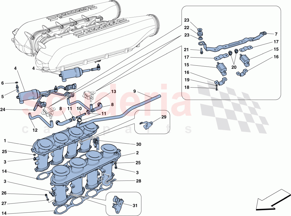 INTAKE MANIFOLD of Ferrari Ferrari 458 Italia