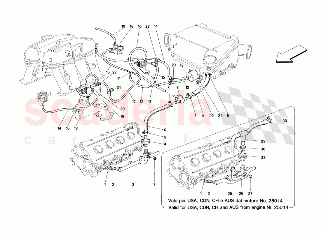 Air Injection Device - Motronic 2.7 of Ferrari Ferrari 348 TS (1993)