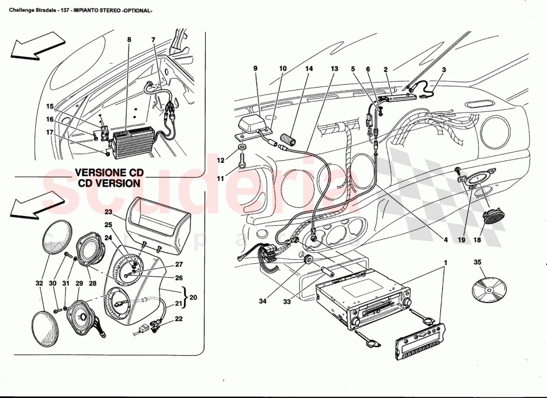 STEREO EQUIPMENT -OPTIONAL- of Ferrari Ferrari 360 Challenge Stradale