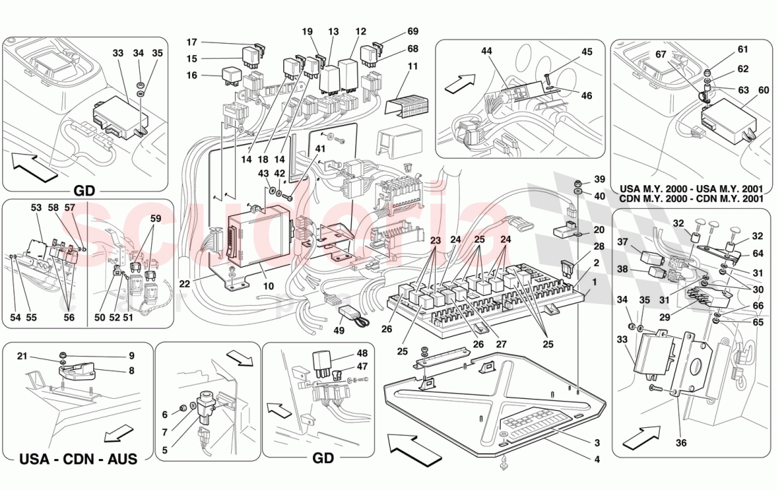 ELECTRICAL BOARDS of Ferrari Ferrari 456 M GT/GTA