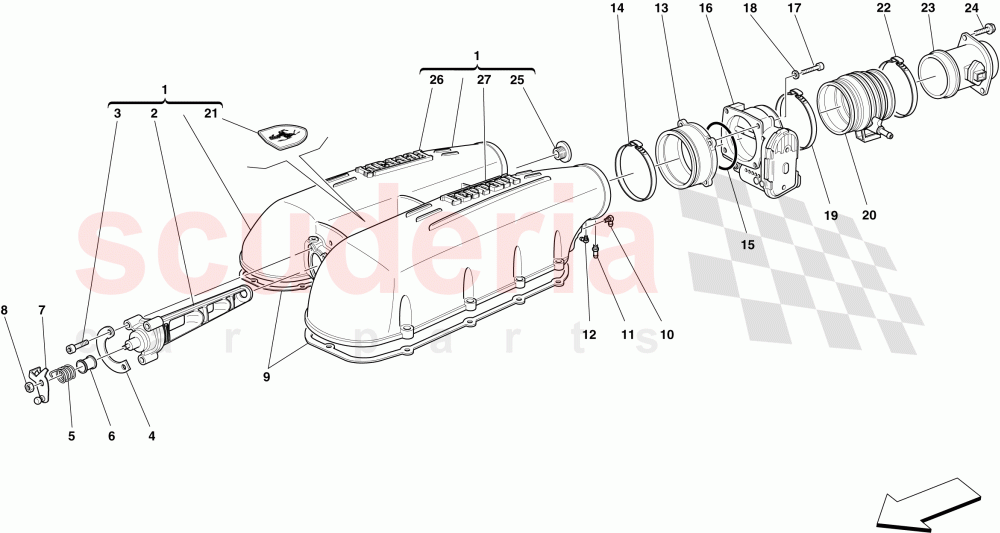 INTAKE MANIFOLD COVER of Ferrari Ferrari 430 Spider