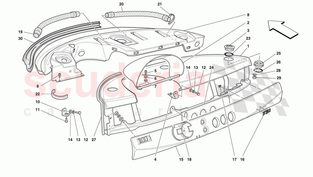 DASHBOARD of Ferrari Ferrari F50