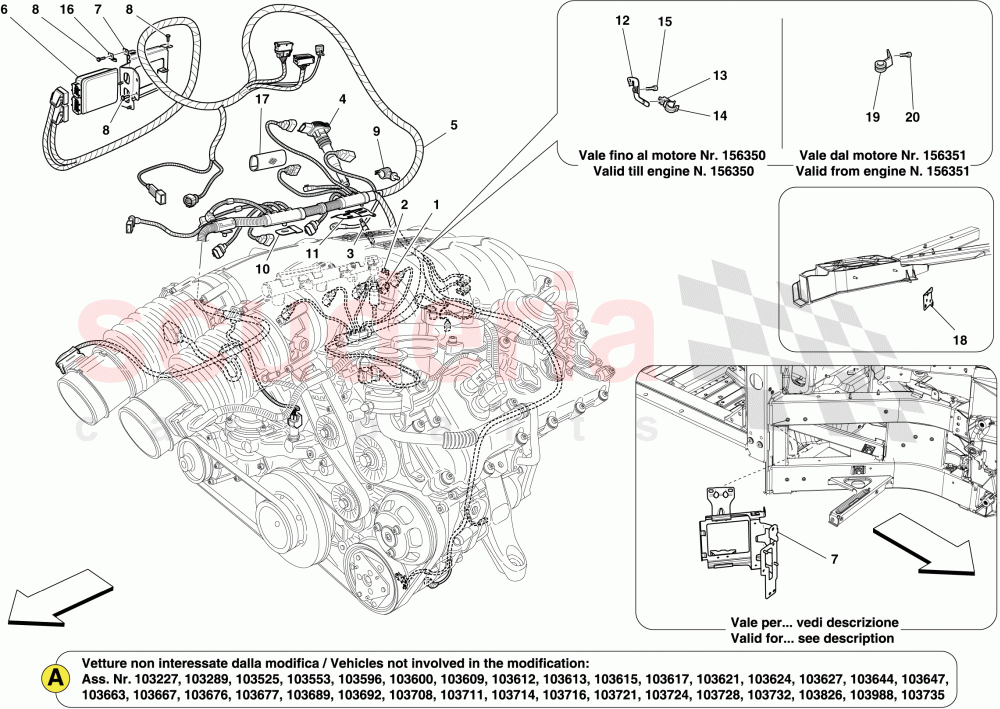 RIGHT HAND INJECTION SYSTEM - IGNITION of Ferrari Ferrari California (2012-2014)