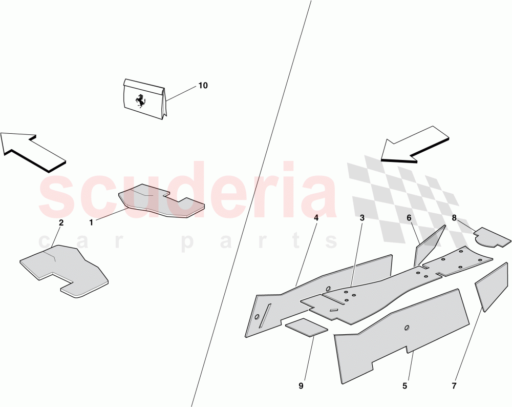 PASSENGER COMPARTMENT INSULATION of Ferrari Ferrari 599 GTO