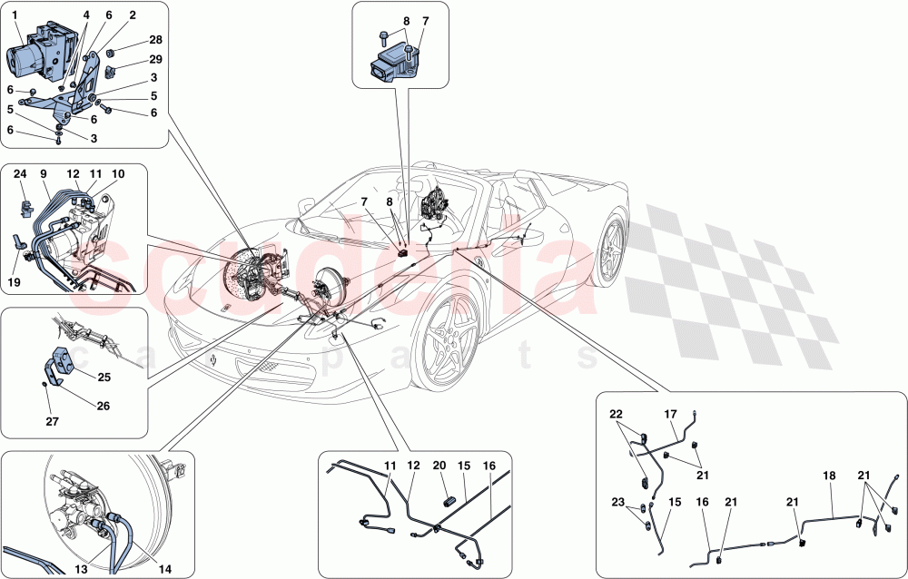 BRAKE SYSTEM of Ferrari Ferrari 458 Spider