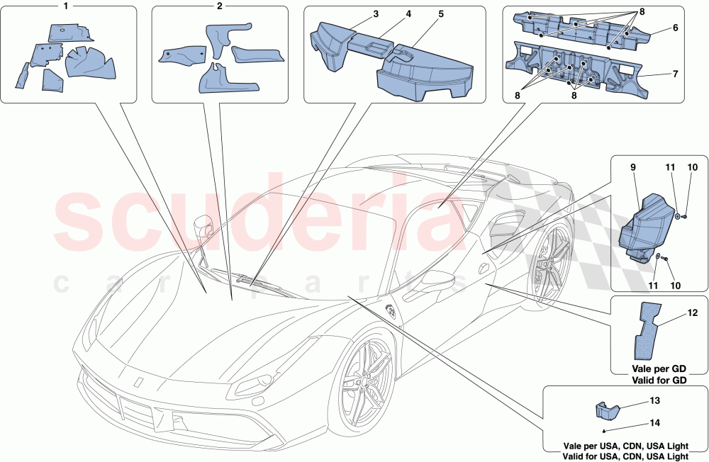 INSULATION of Ferrari Ferrari 488 GTB