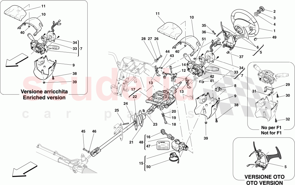 STEERING CONTROL of Ferrari Ferrari 612 Sessanta