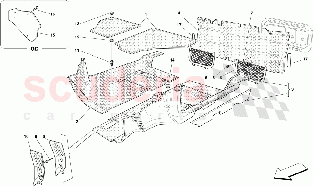 PASSENGER COMPARTMENT MATS of Ferrari Ferrari 430 Coupe