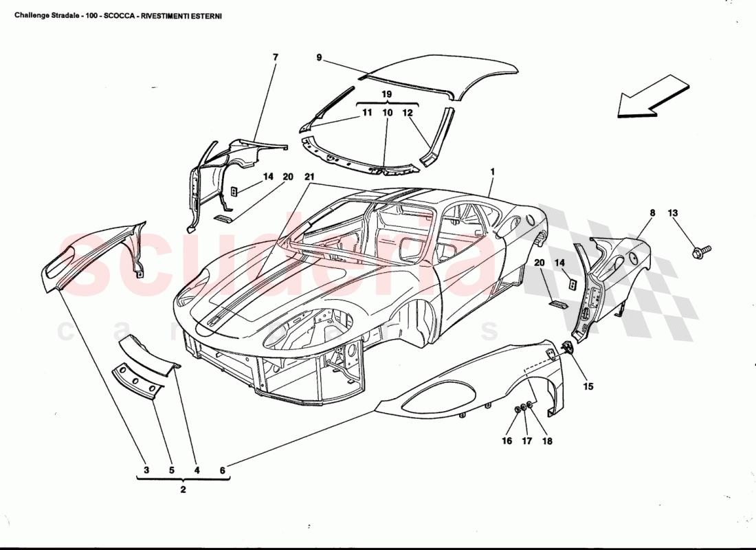 BODY - OUTER TRIMS of Ferrari Ferrari 360 Challenge Stradale