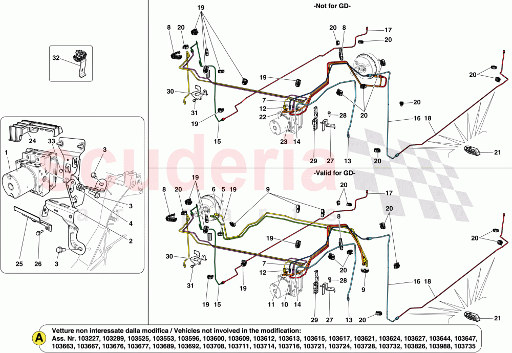 BRAKE SYSTEM -Applicable for GD- of Ferrari Ferrari California (2012-2014)