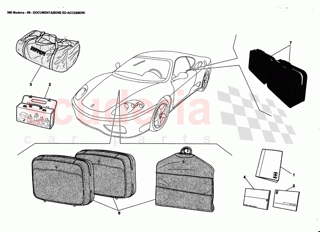 DOCUMENTATION AND ACCESSORIES of Ferrari Ferrari 360 Modena