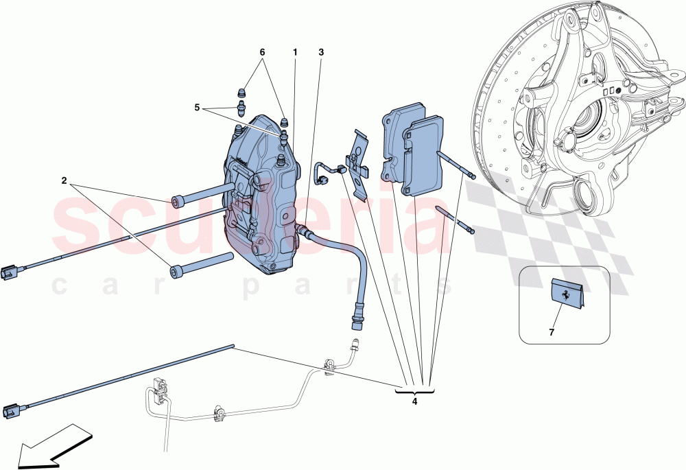 REAR BRAKE CALLIPERS of Ferrari Ferrari 458 Spider