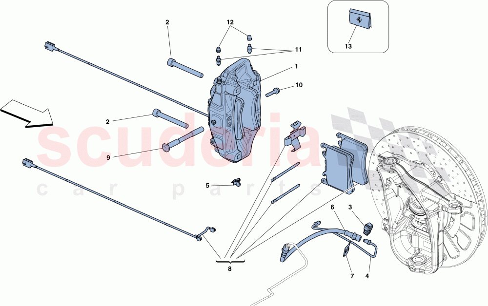 FRONT BRAKE CALLIPERS of Ferrari Ferrari 458 Spider