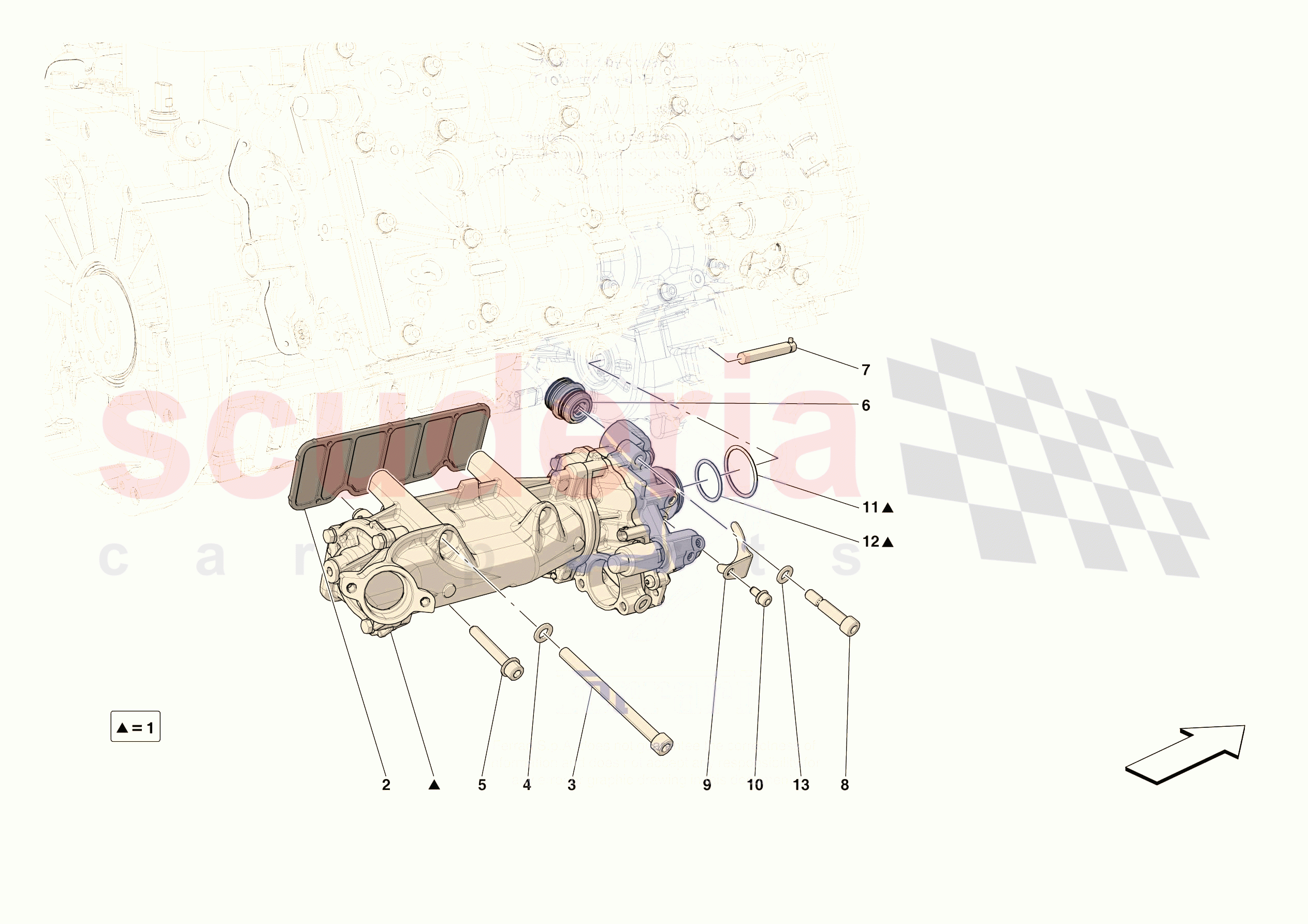 ENGINE OIL PUMP of Ferrari Ferrari 296 GTB Europe RH