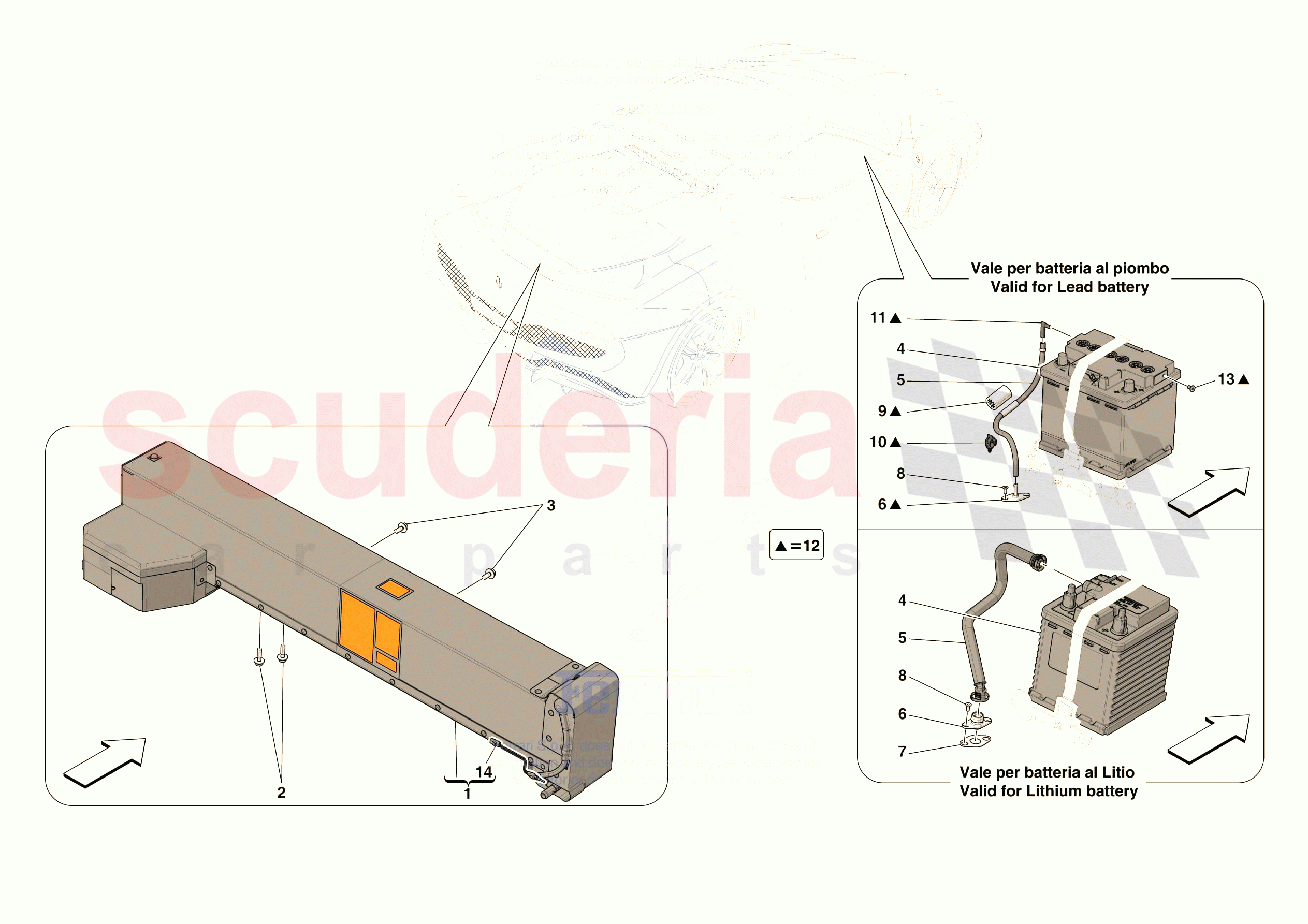 BATTERIES of Ferrari Ferrari 296 GTB Europe RH