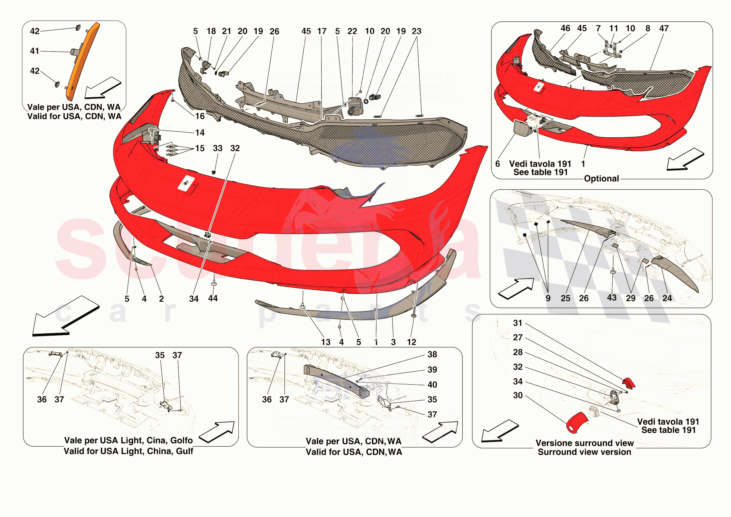 FRONT BUMPER of Ferrari Ferrari 296 GTB USA