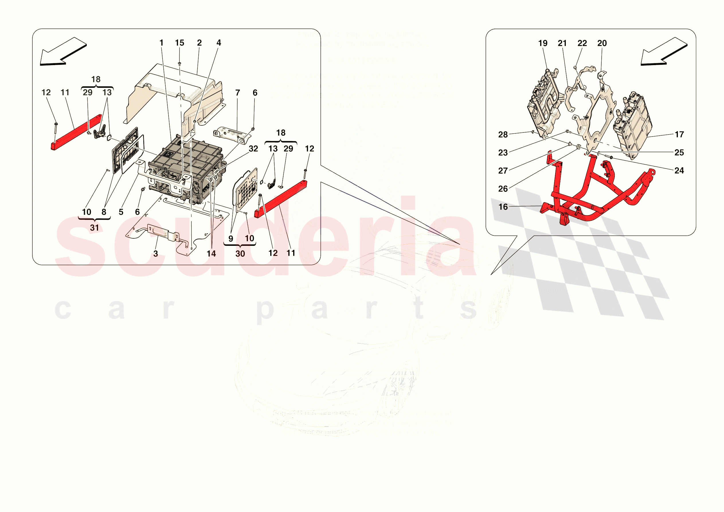 POWER ELECTRONICS of Ferrari Ferrari 296 GTS Europe