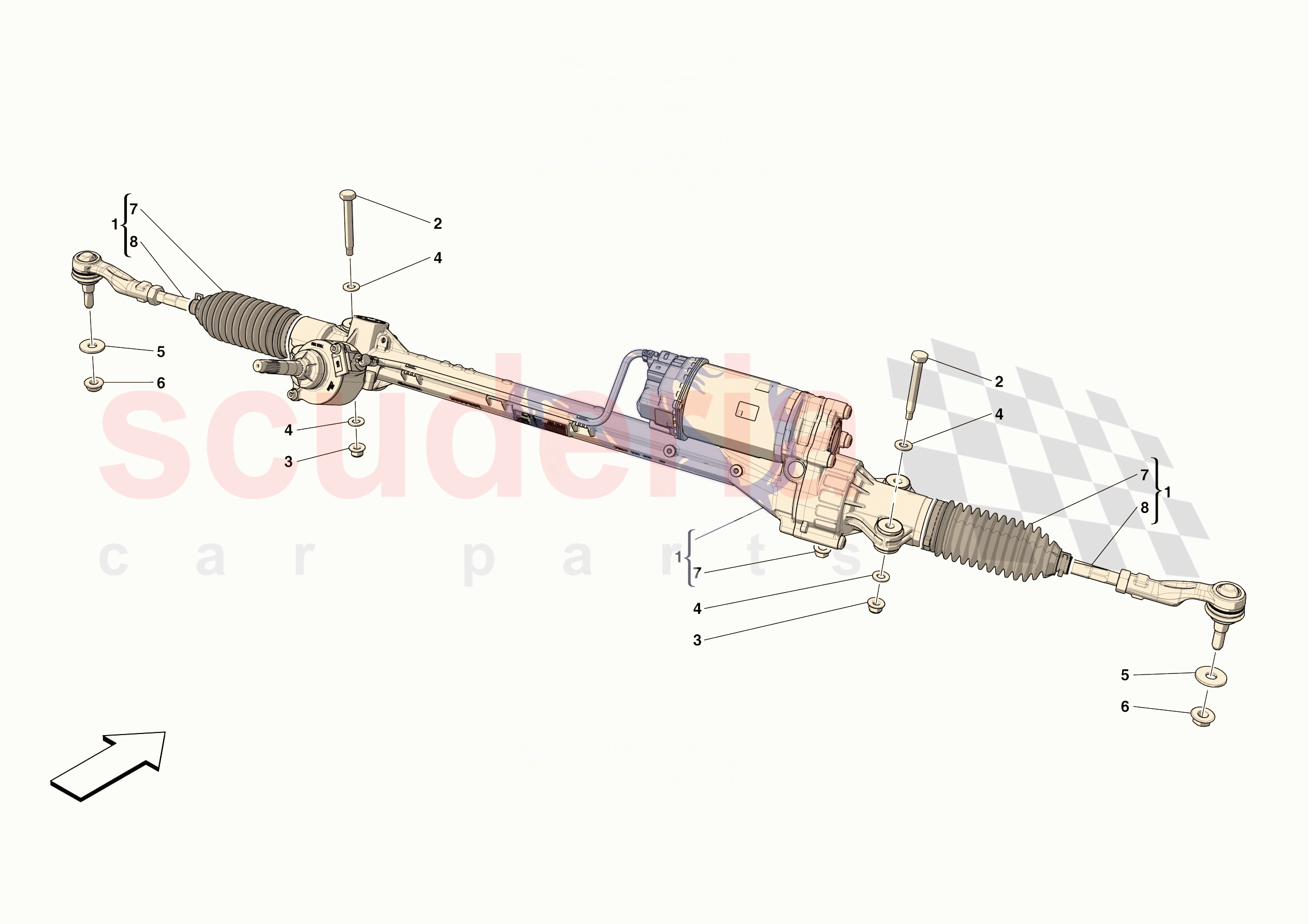 STEERING BOX of Ferrari Ferrari 296 GTS Europe RH