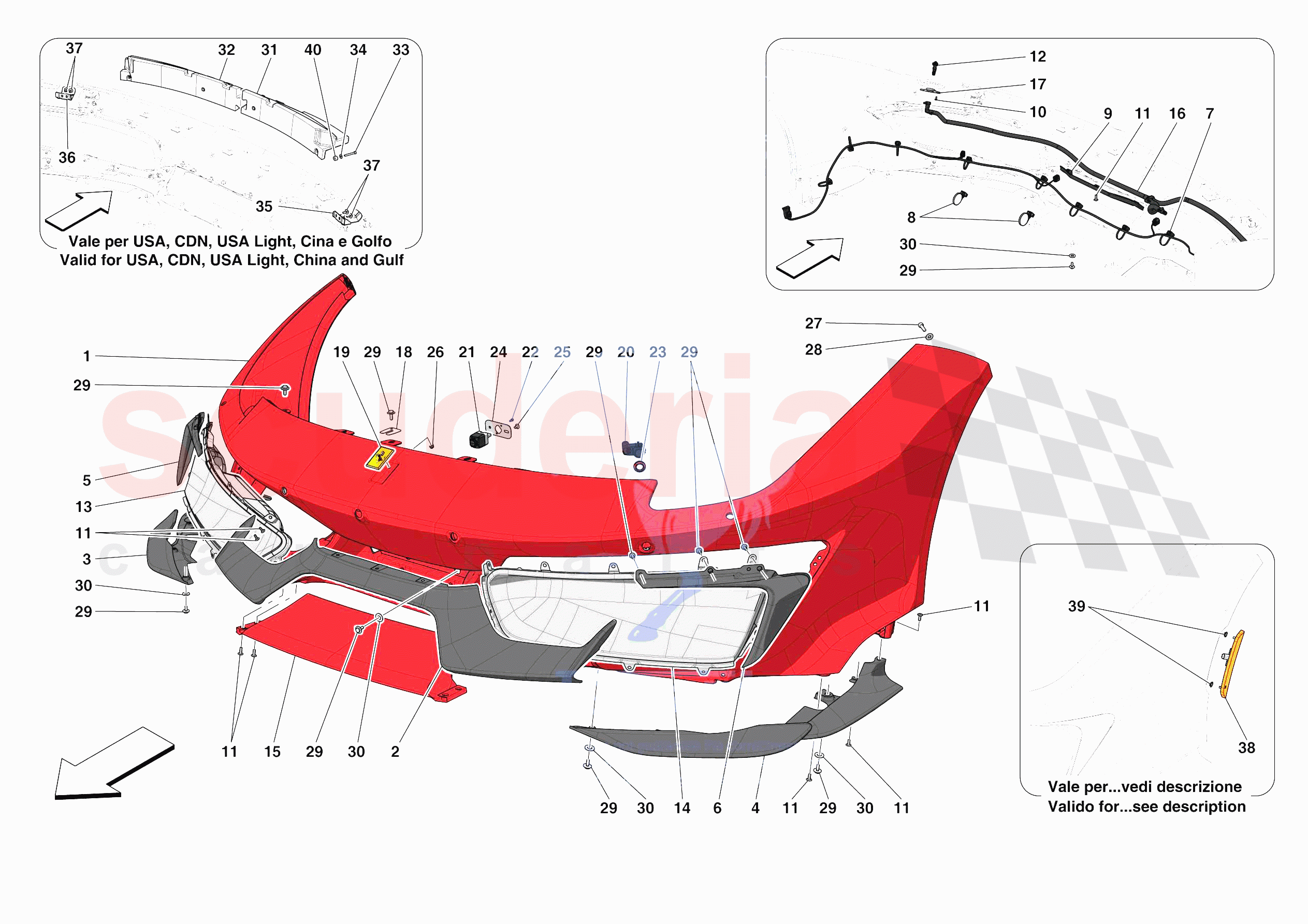 FRONT BUMPER of Ferrari Ferrari 488 Pista Spider Europe