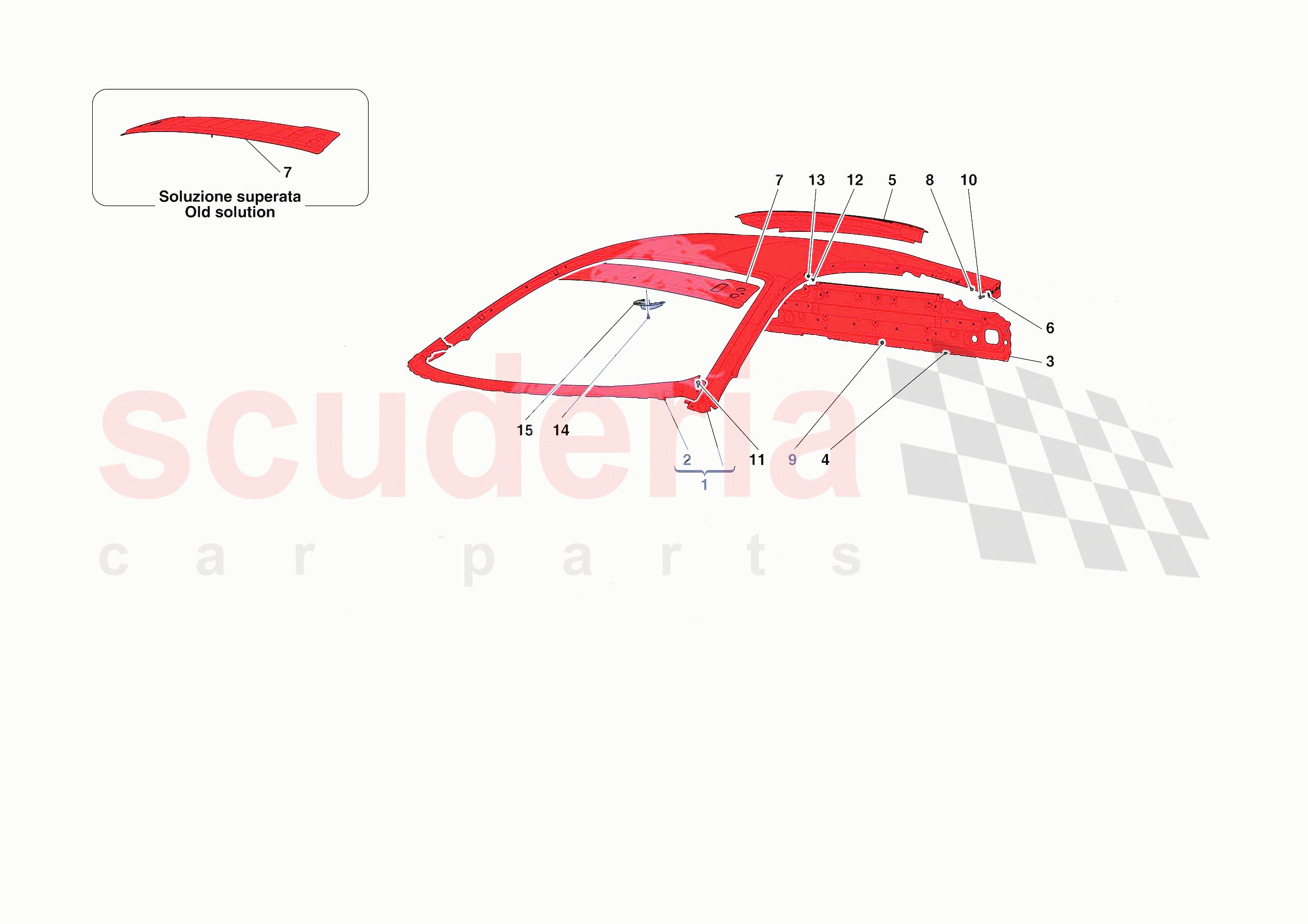 ROOF PANEL of Ferrari Ferrari 488 Pista USA