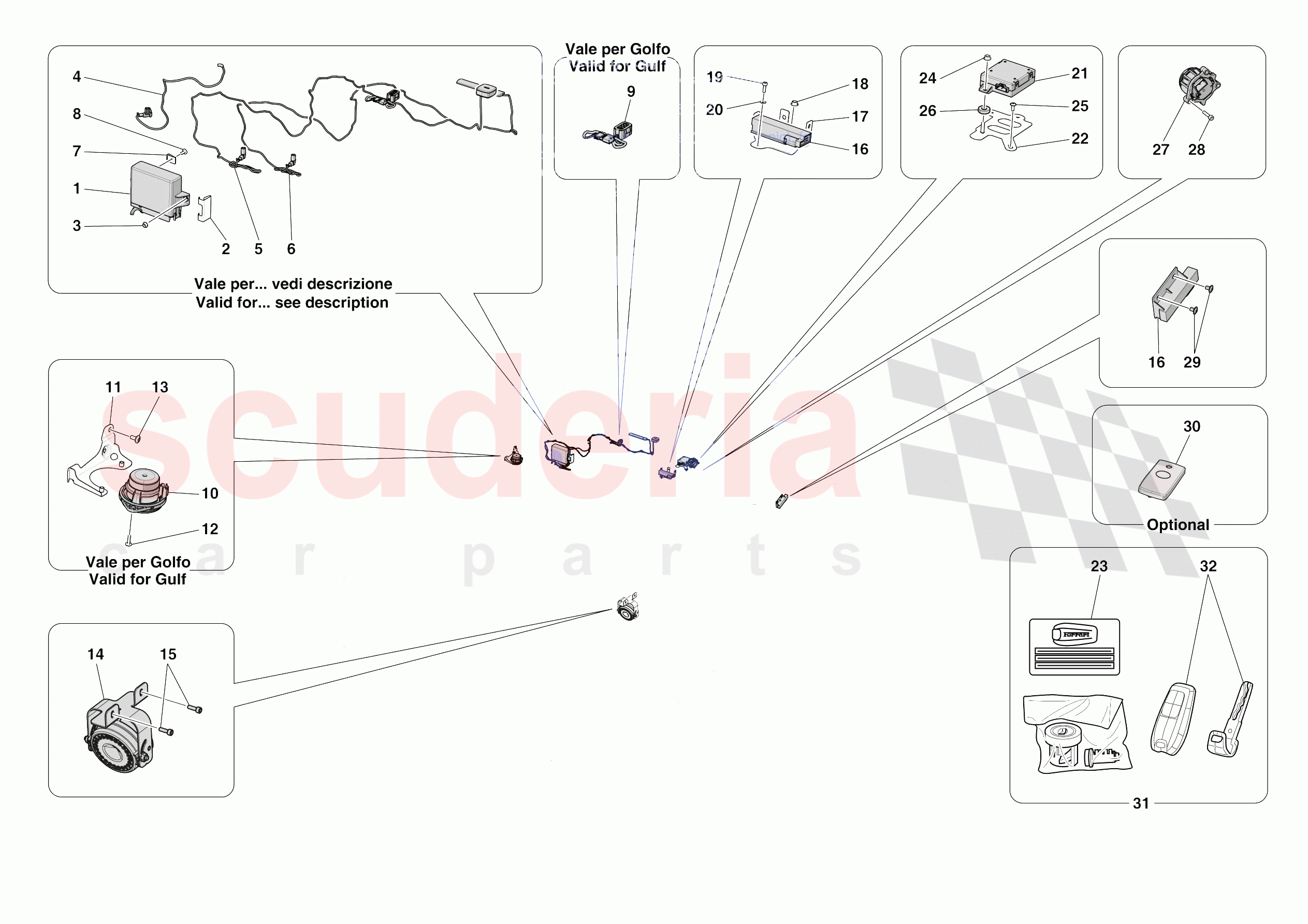 ANTI-THEFT SYSTEM of Ferrari Ferrari 812 Competizione A USA