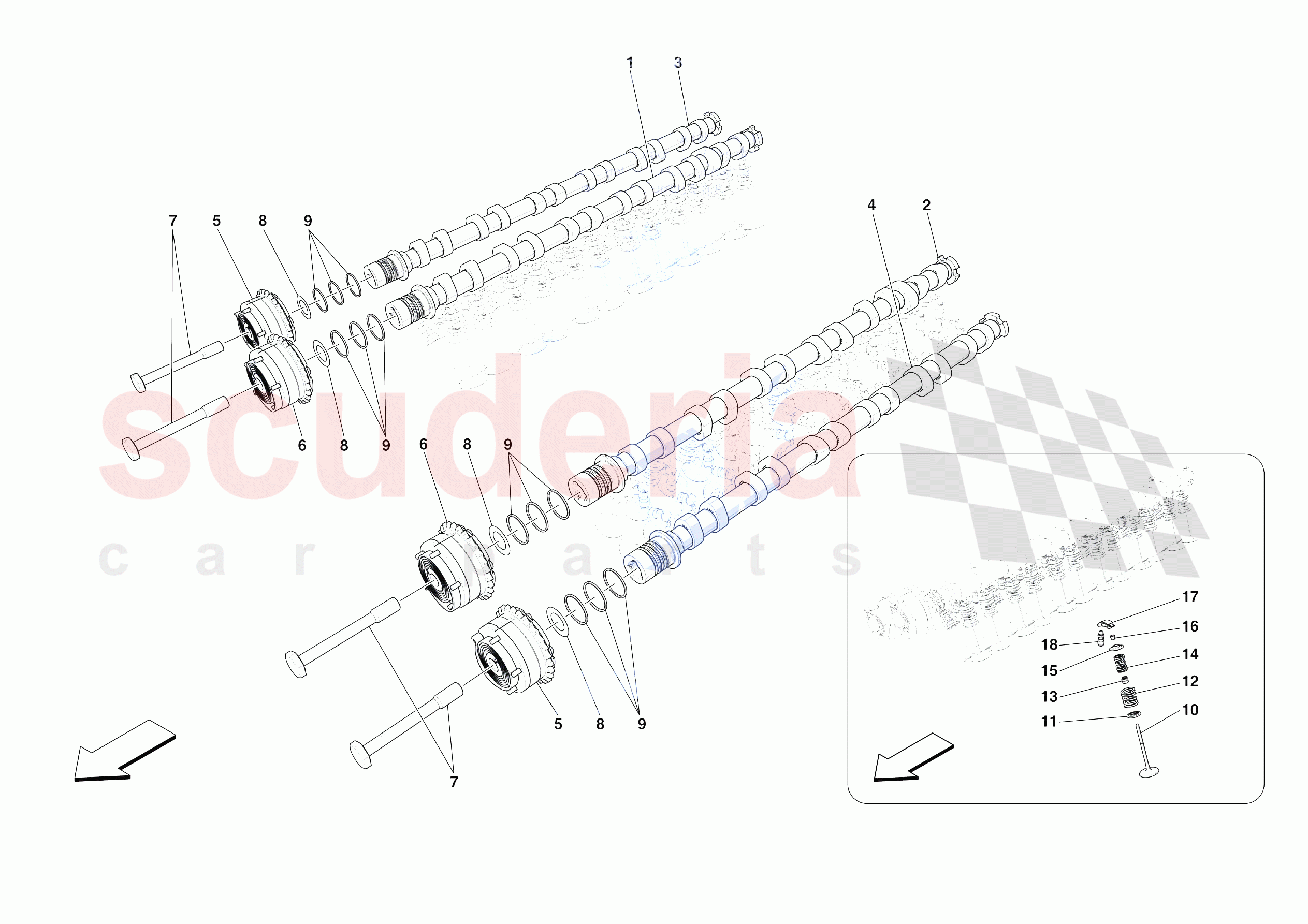 CYLINDER HEADS - TIMING of Ferrari Ferrari 812 Competizione Europe