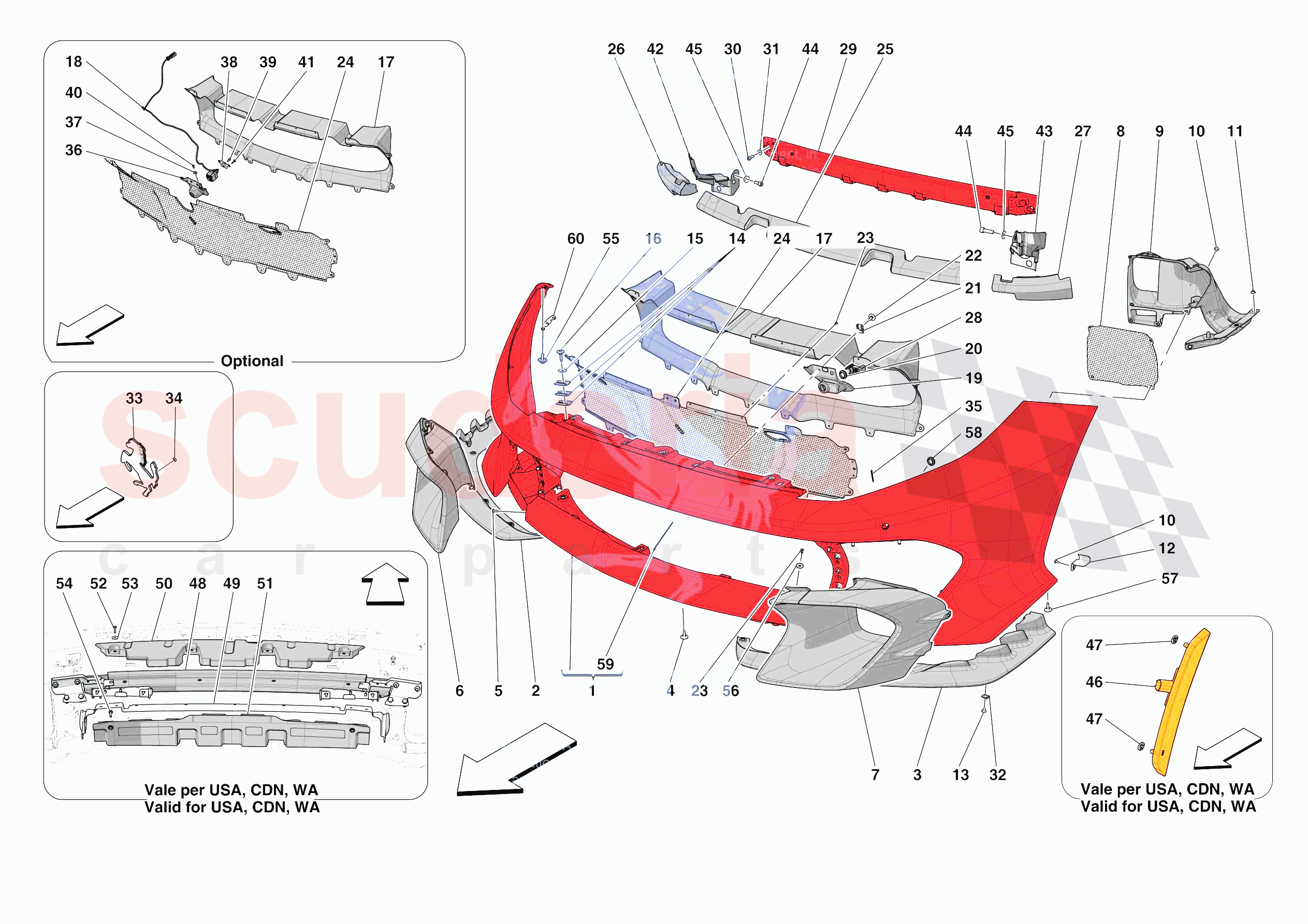 FRONT BUMPER of Ferrari Ferrari 812 Competizione Europe