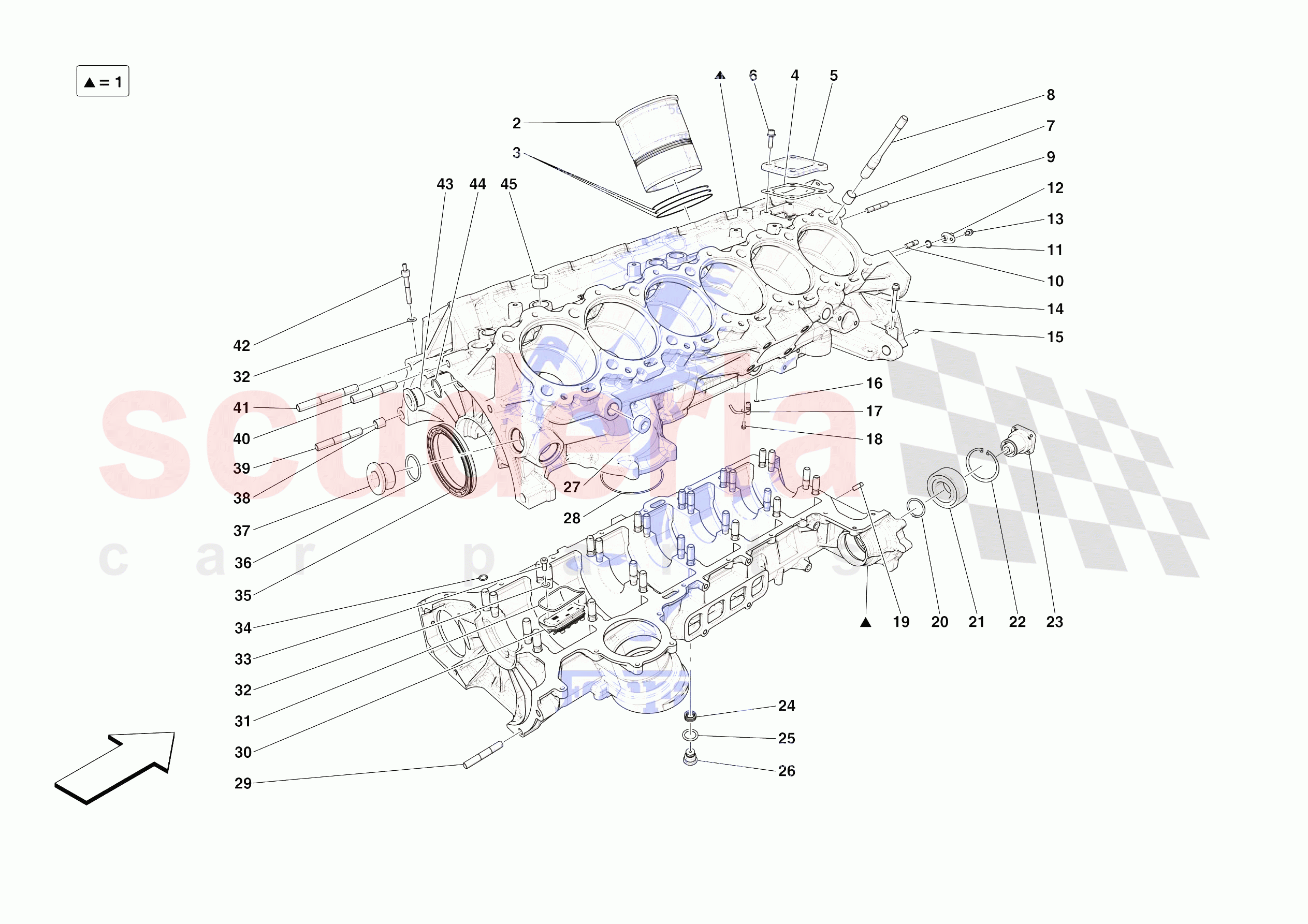 CRANKCASE of Ferrari Ferrari 812 Competizione USA