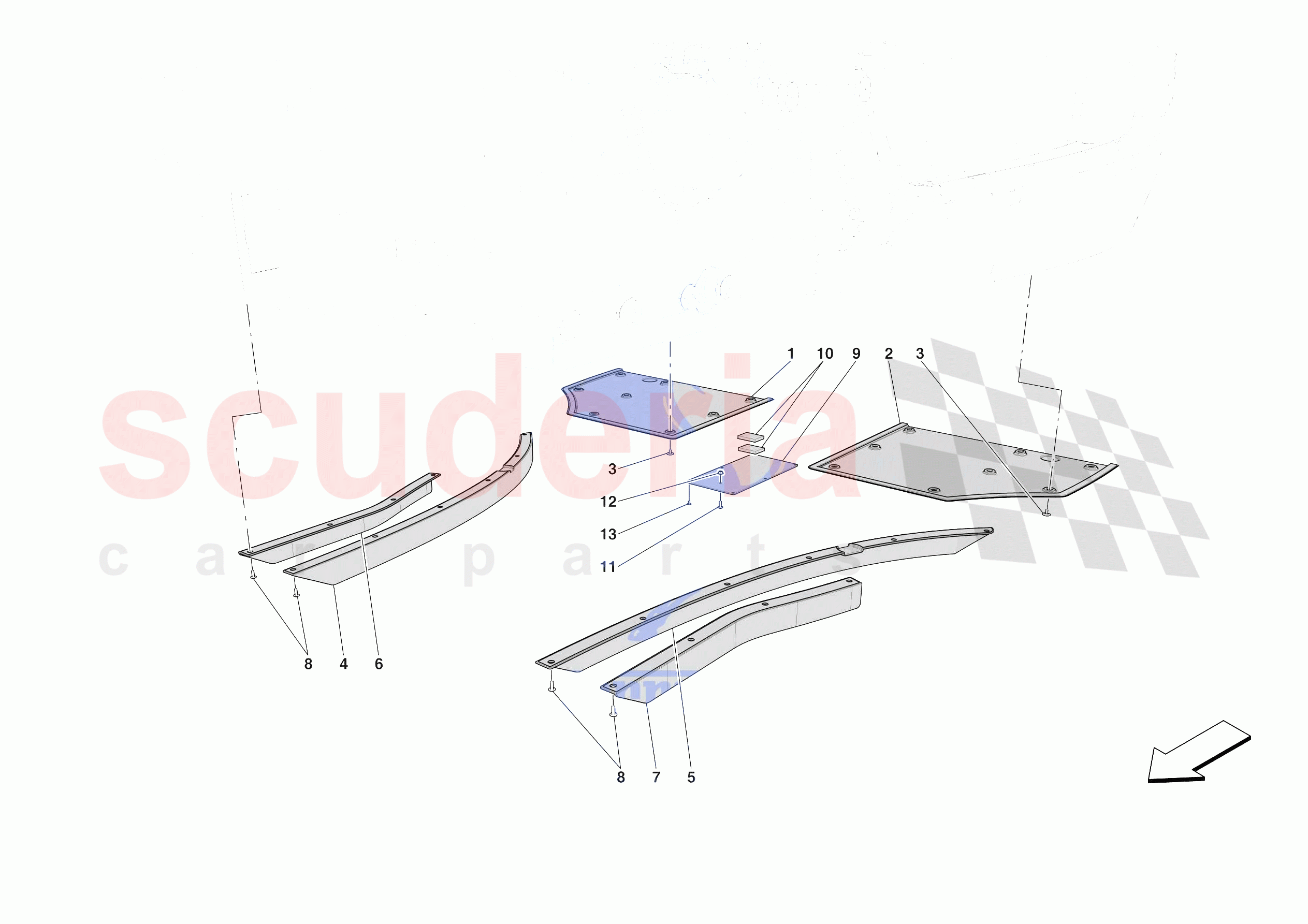 CENTRE SHIELDS of Ferrari Ferrari Daytona SP3 Europe