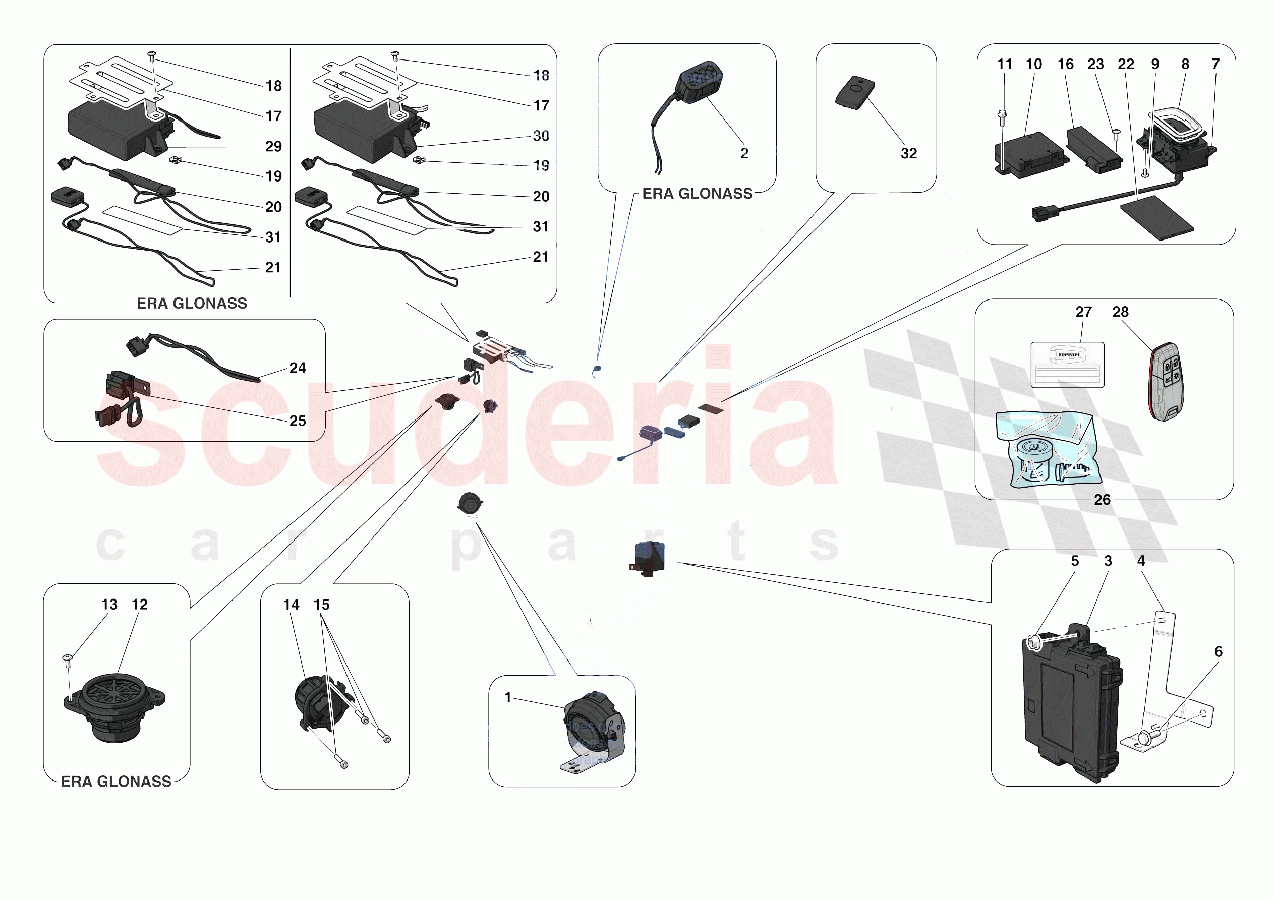 ANTI-THEFT SYSTEM of Ferrari Ferrari F8 Spider Europe