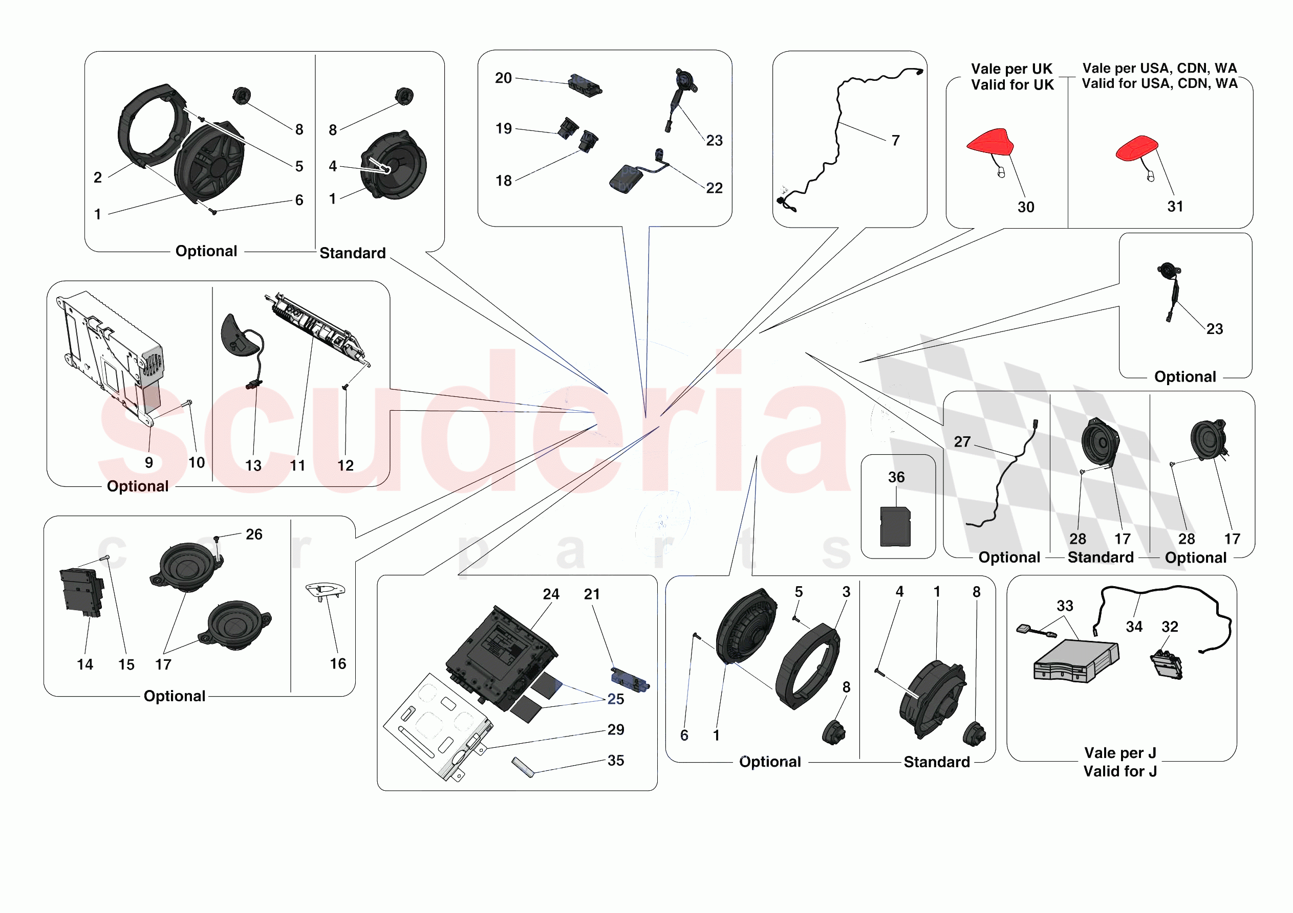 AUDIO UNIT of Ferrari Ferrari F8 Spider Europe RH