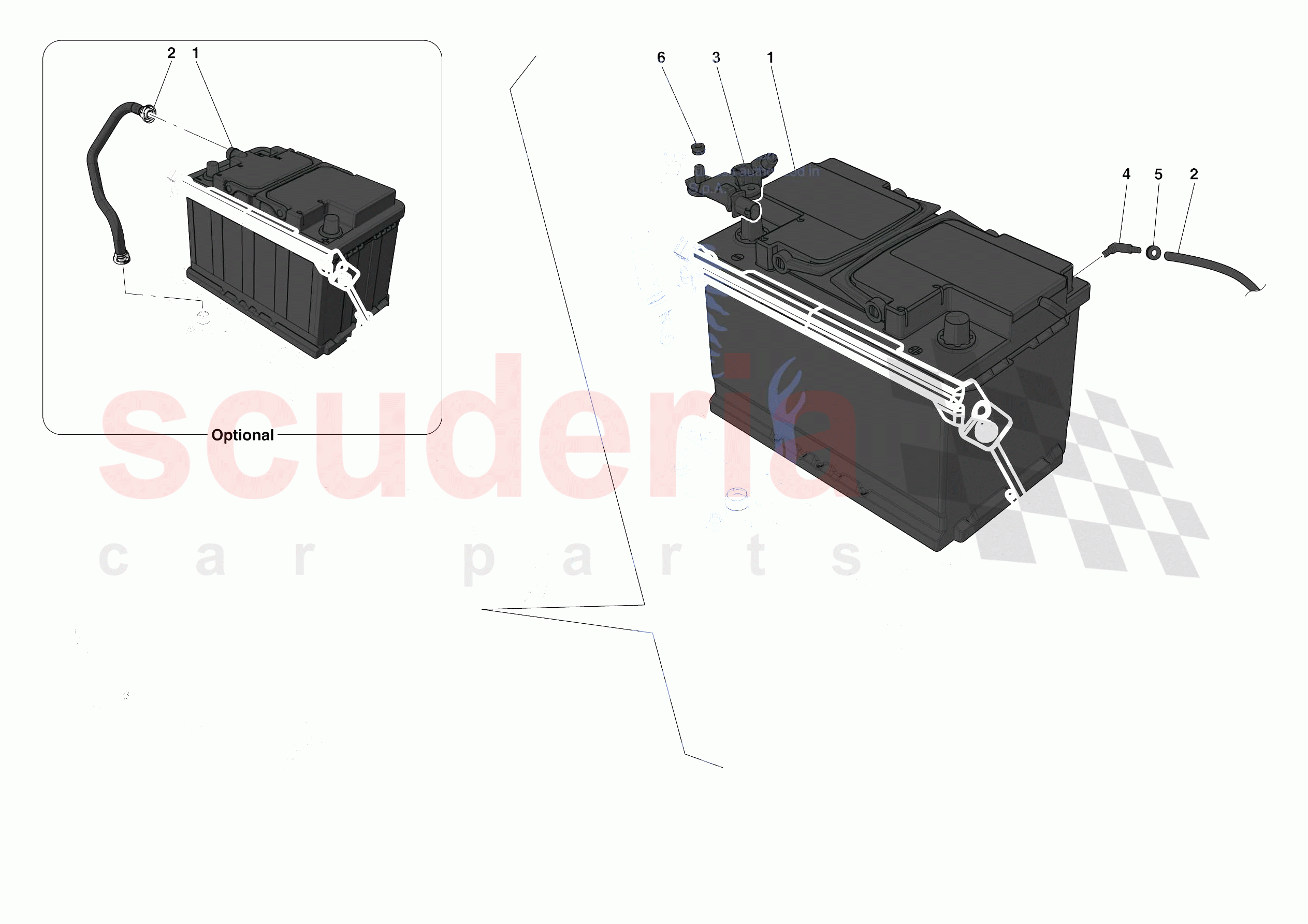 BATTERIES of Ferrari Ferrari F8 Tributo Europe RH