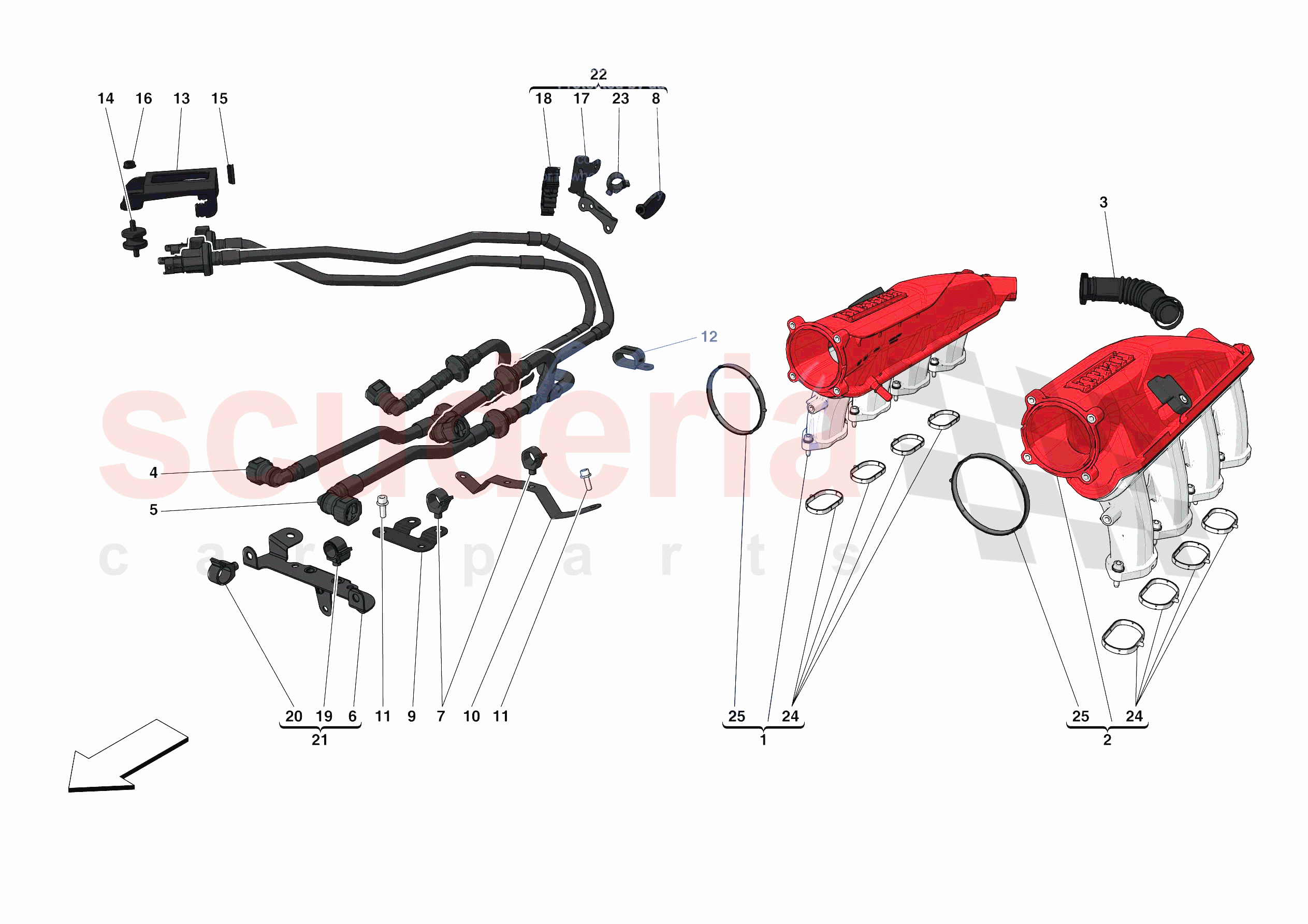 ENGINE INTAKE DUCT of Ferrari Ferrari Portofino Europe