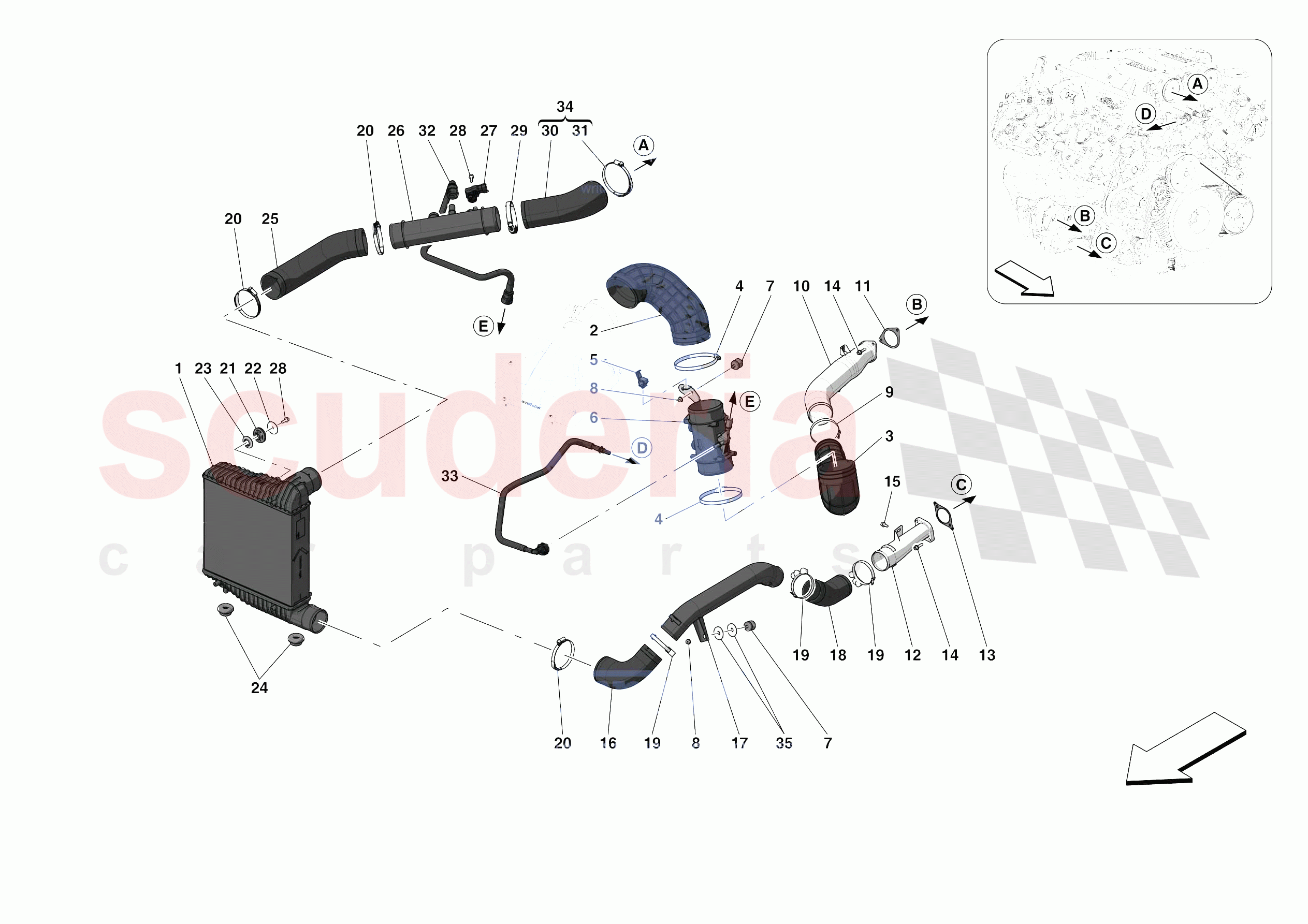 INTERCOOLER of Ferrari Ferrari Portofino Europe RH