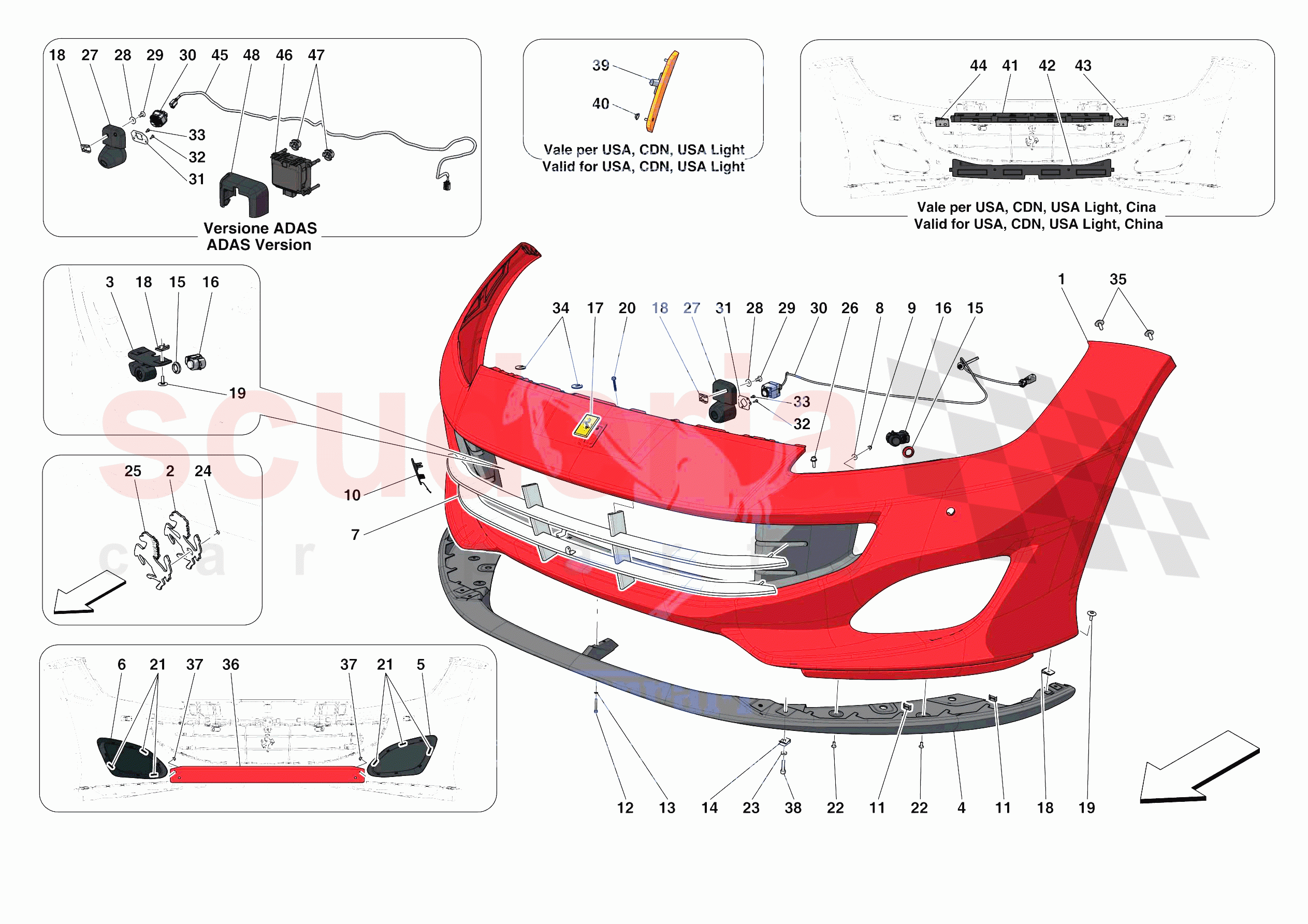 FRONT BUMPER of Ferrari Ferrari Portofino Europe RH