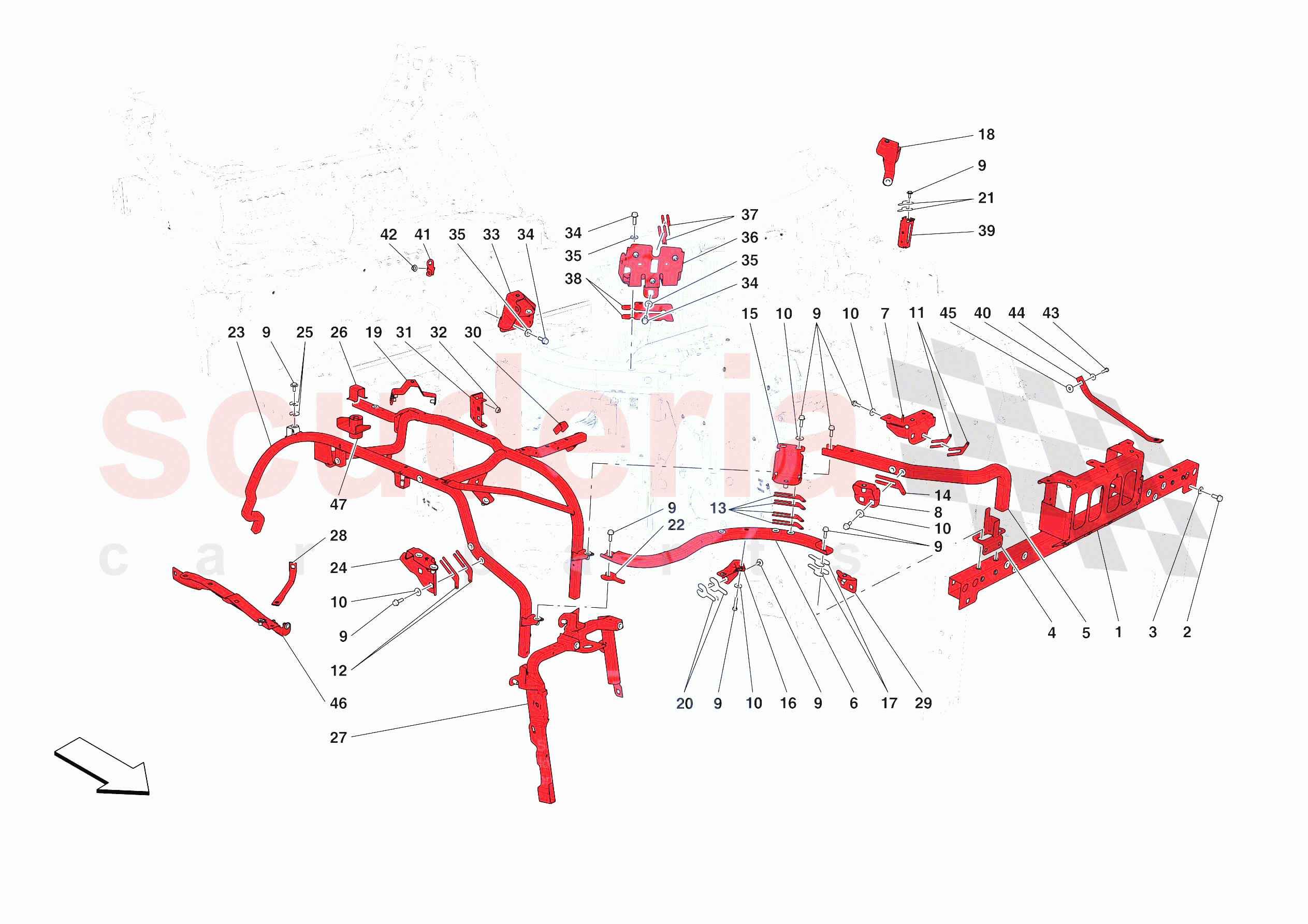 FRONT SUBSTRUCTURE of Ferrari Ferrari Purosangue Europe