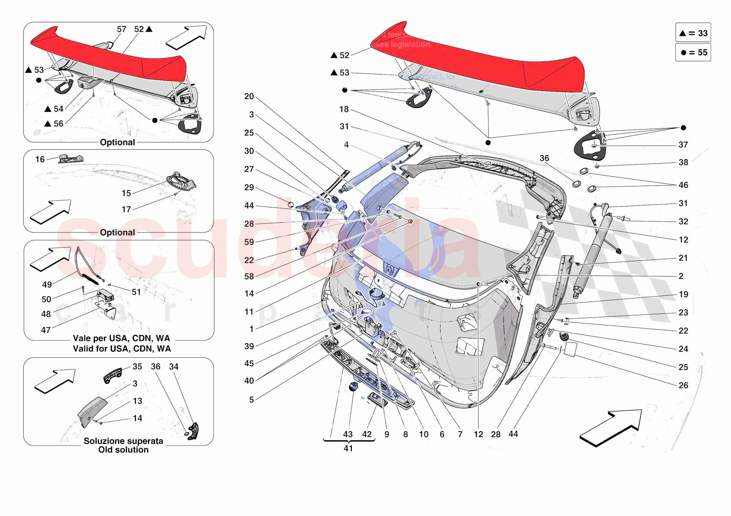 REAR LID TRIM of Ferrari Ferrari Purosangue Europe RH