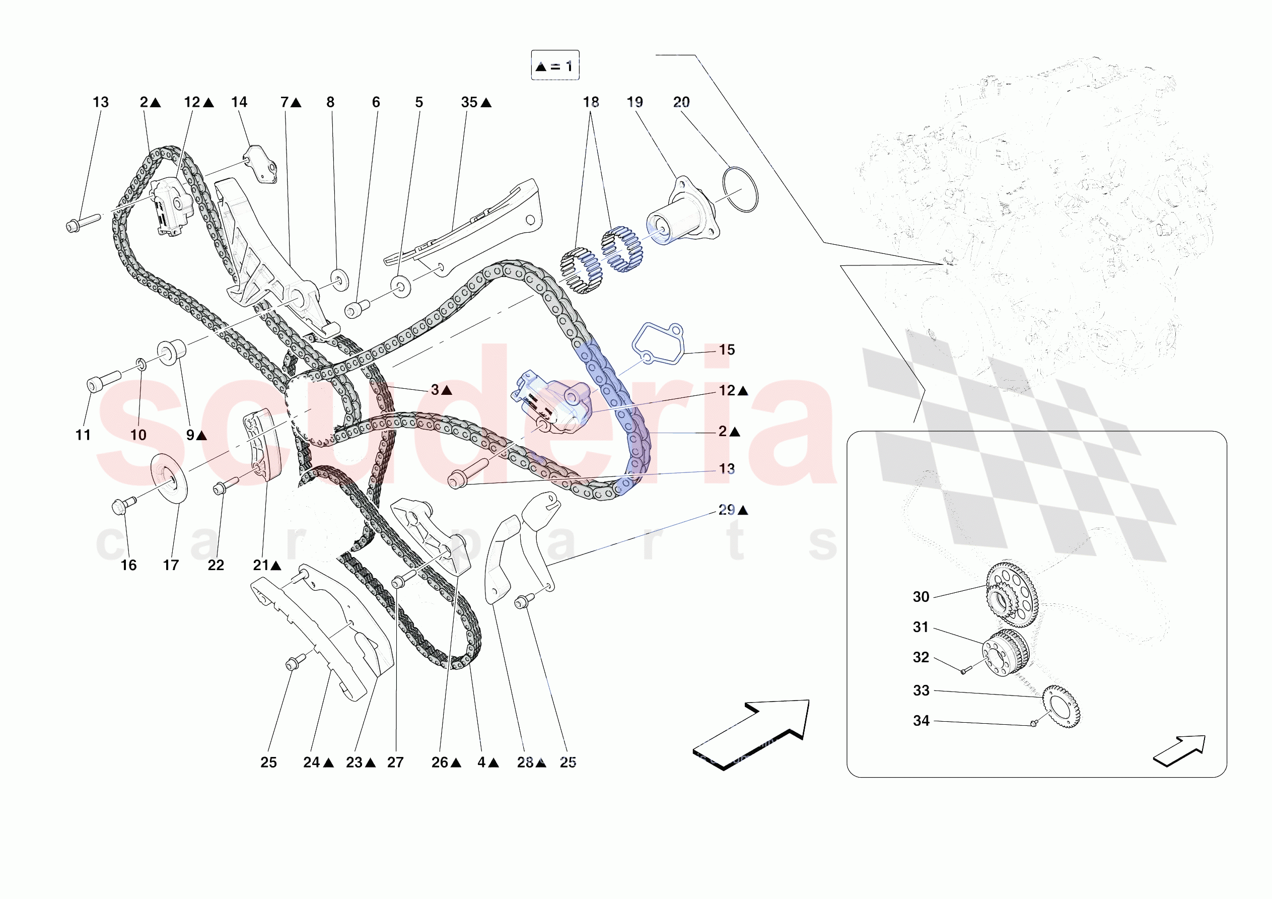 TIMING SYSTEM DRIVE of Ferrari Ferrari Roma Europe RH