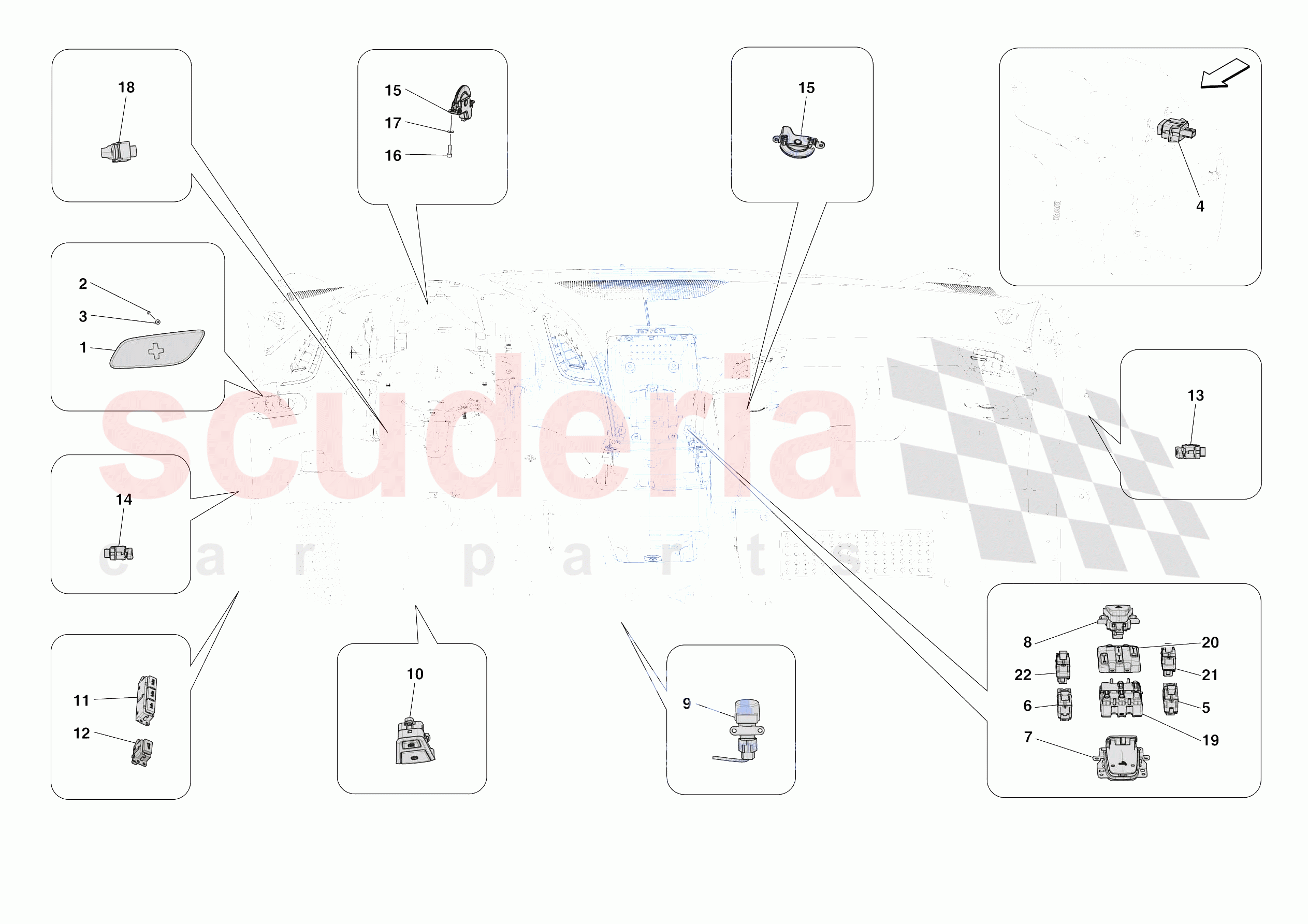 OTHER ELECTRICAL CONTROLS of Ferrari Ferrari Roma Spider USA